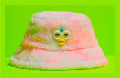 Furry Furby Bucket Hat In Pink Retro Find 1998 Nostalgic Unique T Etsy