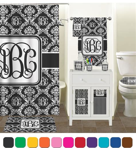 Monogrammed Damask Shower Curtain Personalized Youcustomizeit