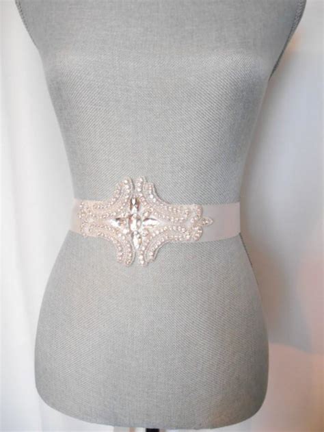 Bridal Sash Evening Beaded Sash Evening Wedding Dress Sash