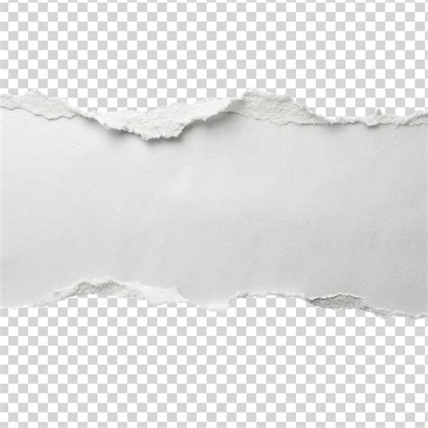 Premium PSD White Ripped Paper Torn Edges Strips Isolated On