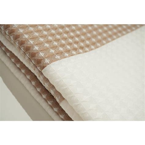 Dainty Home Ombre In Taupe Waffle Weave Fabric Shower Curtain