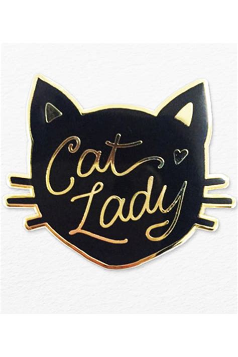 Cat Lady Pin Cats Meow Cats And Kittens Feline Meow Funny Kitties