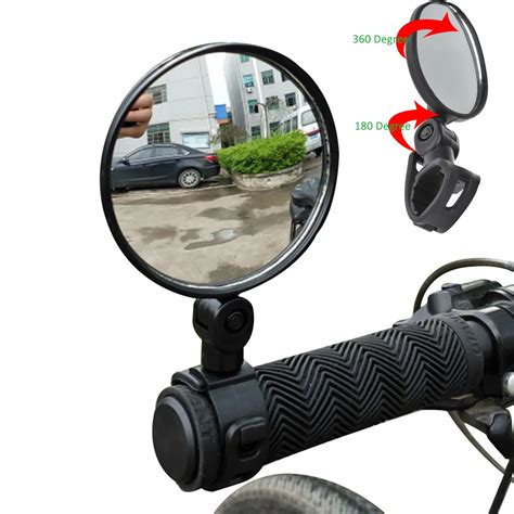 2pc Rearview Mirror Universal Mini Rotaty Rearview Handlebar Glass