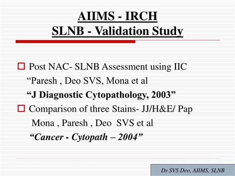 Ppt Sentinel Node Biopsy Irch Aiims Experience Powerpoint