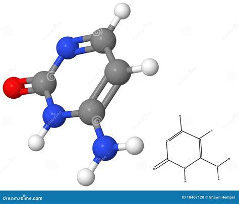 Cytosine Molecule With Chemical Formula Royalty-Free Stock Image ...