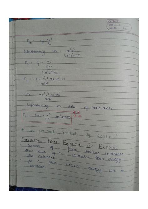 Solution Structure Of Atom Iit Jee Handwritten Notes Class Part