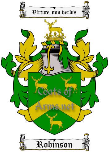 Robinson Coat Of Arms Family Crest