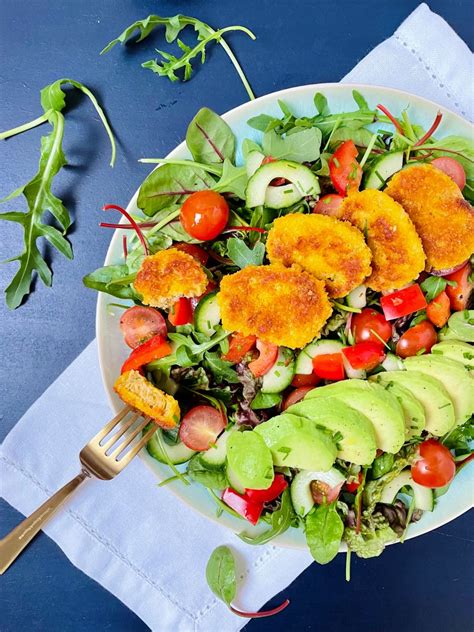 Maaltijdsalade Met Avocado En Groentennuggets Renées Eettafel