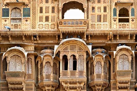 India Rajasthan Jaisalmer Traditional Haveli House Stock Photo Image