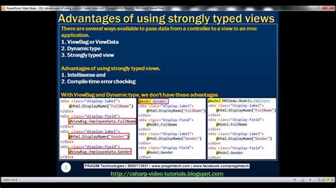 Part Advantages Of Using Strongly Typed Views Youtube