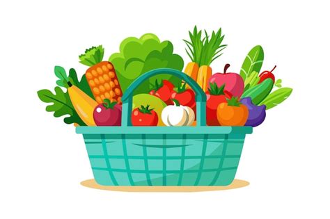 Premium Vector Vegetables And Fruits Food Concept Illustration