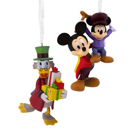 Hallmark Decorated Christmas Tree Ornaments Set Disney Mickey S