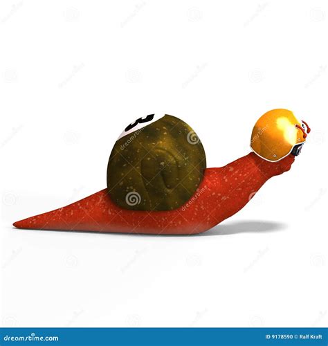 Cartoon Racing Snail Stock Illustration Illustration Of Object 9178590