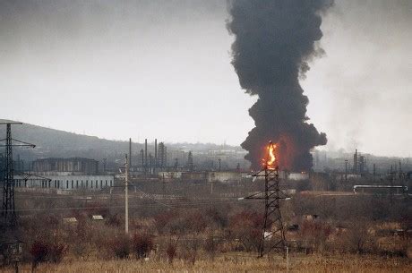 Oil Refinery Blazes Grozny After Being Editorial Stock Photo - Stock ...