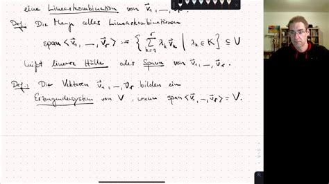 Ingma Ii Lineare Algebra Vorlesung Vom Youtube