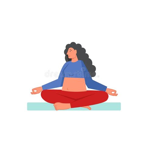 Sukhasana Yoga Pose Vector Flat Style Design Illustration Stock Vector