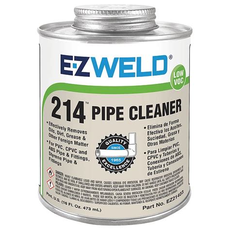 Ez Weld Cleaner Oz Clear Pvc Cpvc Abs Zoro