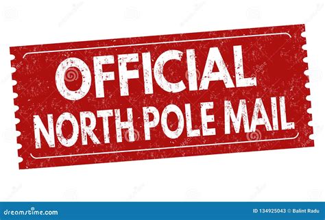 Official North Pole Mail Sign or Stamp Stock Vector - Illustration of ...