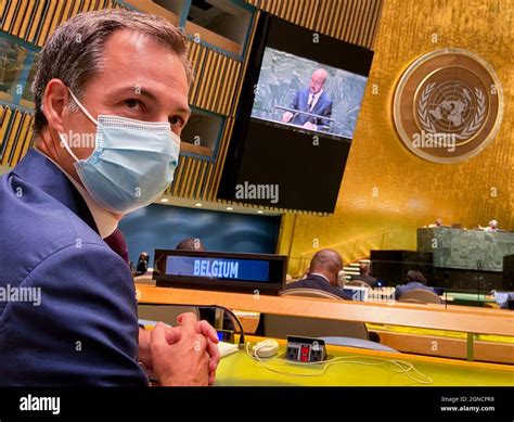 Belgian Prime Minister Alexander De Croo Pictured During European