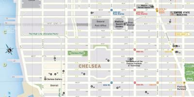 Chelsea New York Map NYC Chelsea Map New York USA