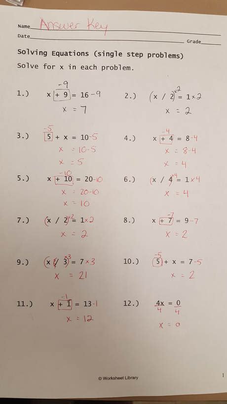 10 Algebra Questions And Answers