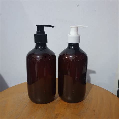 Jual Botol Pump 500ml Mada Amber Coklat Botol Mada Amber 500ml Pump