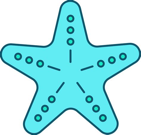 Blue Starfish Icon On White Background 24156533 Vector Art At Vecteezy