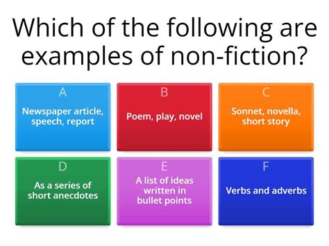 Writing non-fiction - Quiz