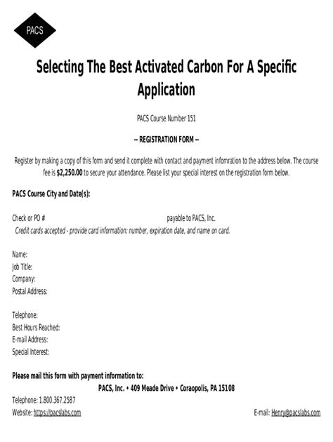 Fillable Online Selecting The Best Activated Carbon For A Specific