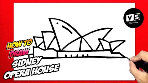 How To Draw Sydney Opera House Youtube