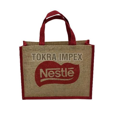 PP Laminated Jute Tote Bag With Jute Cord Handle At Best Price INR 120