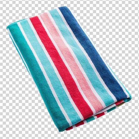 Premium Psd Colorful Stripped Beach Towel Isolated On Transparent