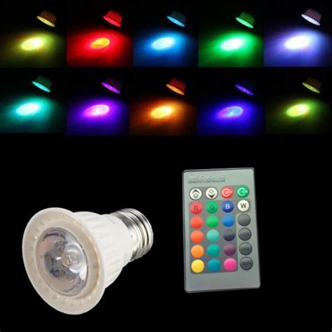 4pcs 3w Rgb Bulb E27 30watt Edison Multi Color Changing Rgb Power Led