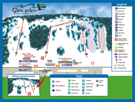 Glen Eden Ski Trail Map • mappery