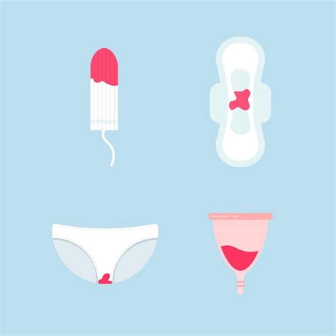 Premium Vector Set Of Feminine Hygiene Products Menstruation Days