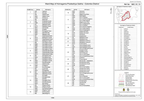 Ward Map of Homagama Pradeshiya Sabha - Colombo District Ref - DocsLib