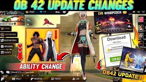 OB 42 UPDATE FREE FIRE FREE FIRE NEW EVENT ADVANCE SERVER FREE FIRE