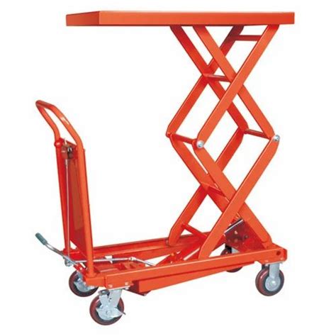 Hydraulic Manual Scissor Lift Table, Table Size (feet X Feet): 3X2 at ...