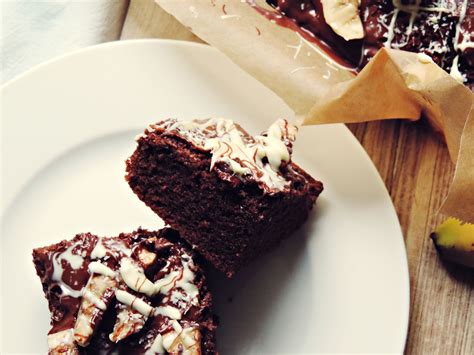 Food Brownies Mit Banane Und Extra Viel Schokolade Starlights In