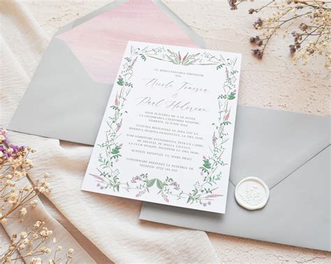 Invitatie Nunta Cu Sigiliu Boho Nicole Nuptialis