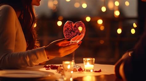 Premium Photo | Romantic Candlelight Dinner Table Setup for Couple