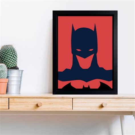 Quadro decorativo sala Super Herói Batman Homem Morcego Elo7