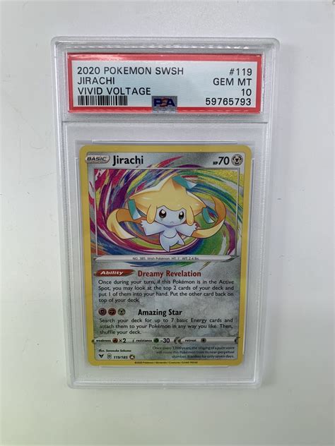 Psa Gem Mint Jirachi Amazing Rare Holo Vivid Voltage Pokemon