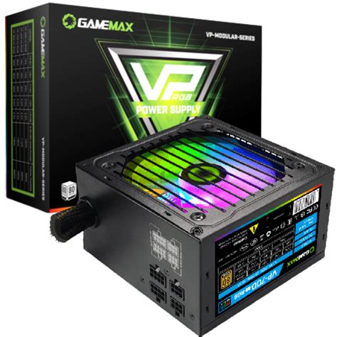 Fuente De Poder Gamemax Vp Rgb W Certificado Plus Bronce