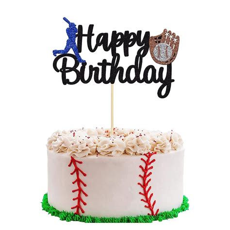 Buy Gyufise 1Pc Baseball Theme Cake Topper Happy Birthday Baseball