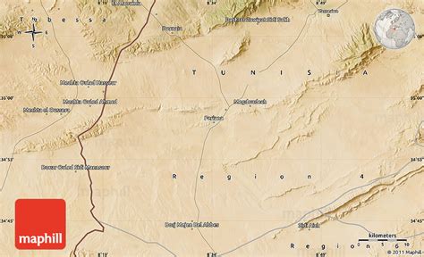 Satellite Map Of Kasserine