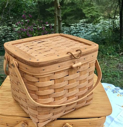 West Rindge Picnic Basket Pie Carrier Vintage Typography West Rindge Nh