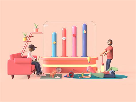 Digital Marketing 3d Illustration Behance