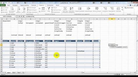 Het Maken Van Een Simpele Correlatie In Excel YouTube