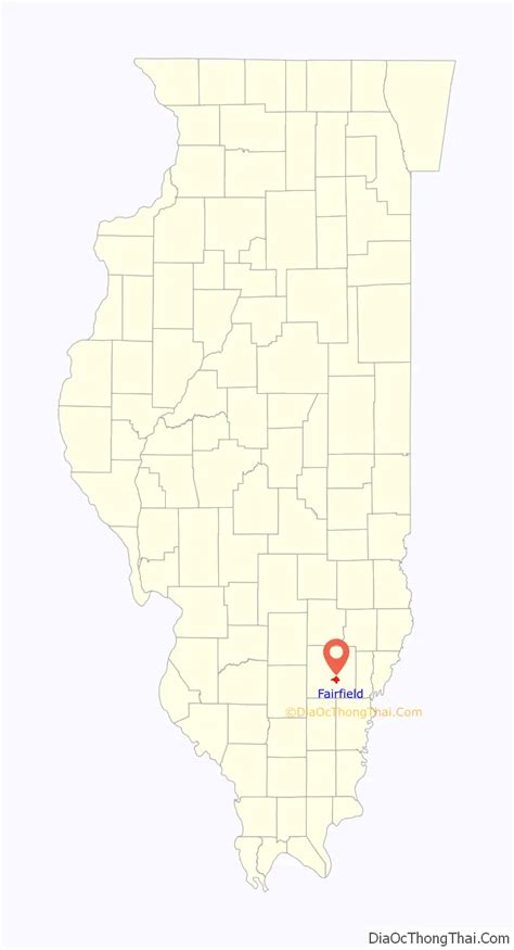 Map of Fairfield city, Illinois - Thong Thai Real